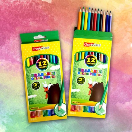 Chenhao Erasable Color Pencil Set | 12 Colors with Eraser