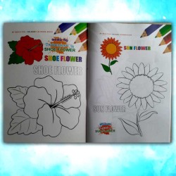 Coloring Book | Vegetable - Fruits - Animals - Birds - Flowers - Vehicles