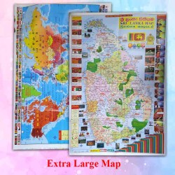 Map book geometric details with Sri Lanka map and World Map